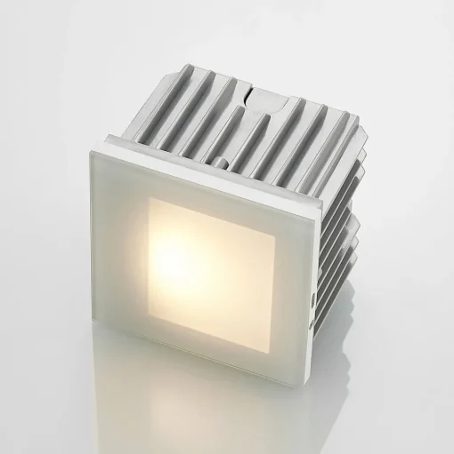 Arcchio LED wand inbouwlamp Zamo, wit, 11 cm, metaal, IP65