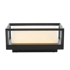 Arcchio LED wandlamp Ismera, antraciet/opaal, IP65, glas