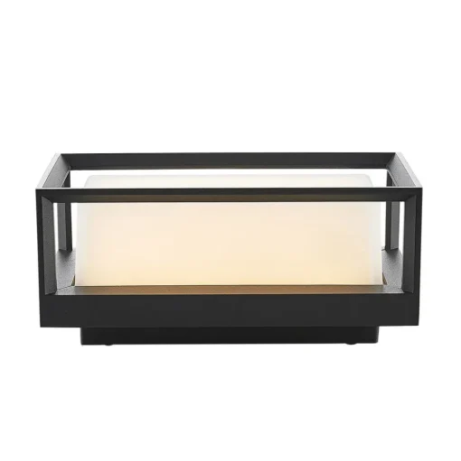 Arcchio LED wandlamp Ismera, antraciet/opaal, IP65, glas