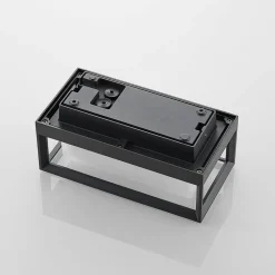 Arcchio LED wandlamp Ismera, antraciet/opaal, IP65, glas