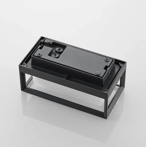 Arcchio LED wandlamp Ismera, antraciet/opaal, IP65, glas
