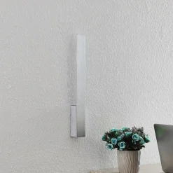 Arcchio LED wandlamp Ivano, hoogte 43 cm, geborsteld aluminium