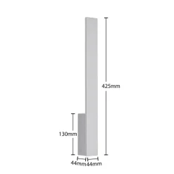 Arcchio LED wandlamp Ivano, hoogte 43 cm, geborsteld aluminium