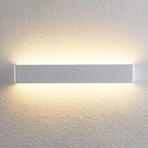 Arcchio LED wandlamp Karam, 53 cm, wit, metaal, omhoog/omlaag