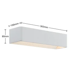 Arcchio LED wandlamp Karam, 37 cm, wit, metaal, omhoog/omlaag