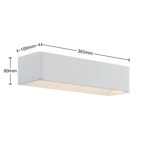 Arcchio LED wandlamp Karam, 37 cm, wit, metaal, omhoog/omlaag