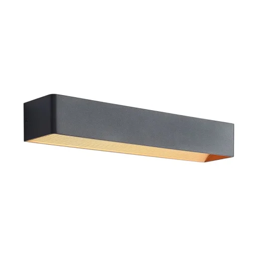 Arcchio LED wandlamp Karam, 53 cm, zwart, metaal, omhoog/omlaag