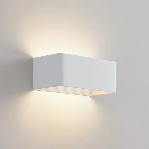 Arcchio LED wandlamp Karam, 20 cm, wit, metaal, omhoog/omlaag