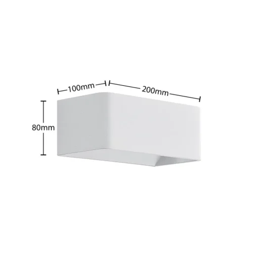 Arcchio LED wandlamp Karam, 20 cm, wit, metaal, omhoog/omlaag