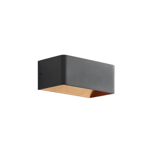 Arcchio LED wandlamp Karam, 20 cm, zwart, metaal, omhoog/omlaag