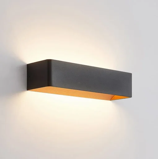 Arcchio LED wandlamp Karam, 37 cm, zwart, metaal, omhoog/omlaag