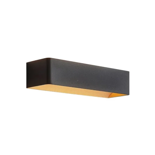 Arcchio LED wandlamp Karam, 37 cm, zwart, metaal, omhoog/omlaag
