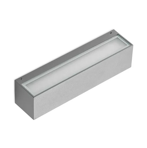 Arcchio LED wandlamp Lengo, 25 cm, grijs, 2-lamps, CCT