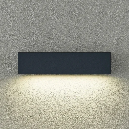 Arcchio LED wandlamp Lengo, 25 cm, antraciet, down, CCT