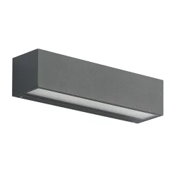 Arcchio LED wandlamp Lengo, 25cm, antraciet, omhoog/omlaag, CCT