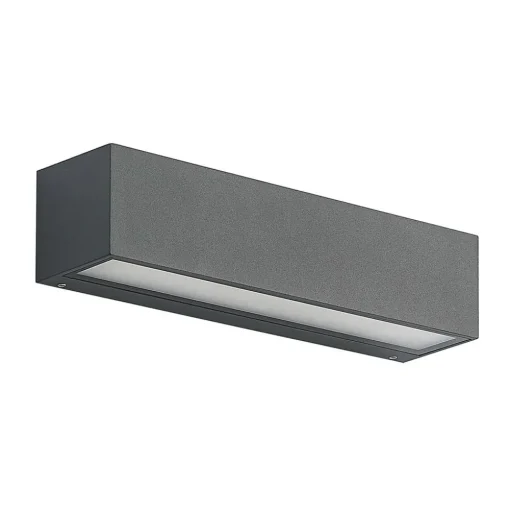 Arcchio LED wandlamp Lengo, 25cm, antraciet, omhoog/omlaag, CCT
