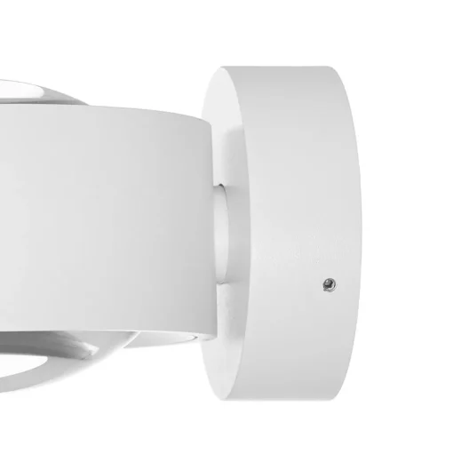 Arcchio LED wandlamp Rotari, lens, omhoog/omlaag, wit, metaal