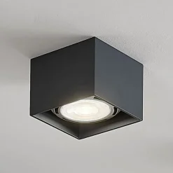 Arcchio Mabel plafondspot, 12 cm x 12 cm, grijs, GU10