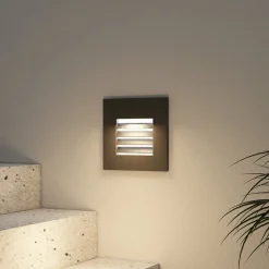 Arcchio Makio wand inbouwlamp, zwart, G9, IP65