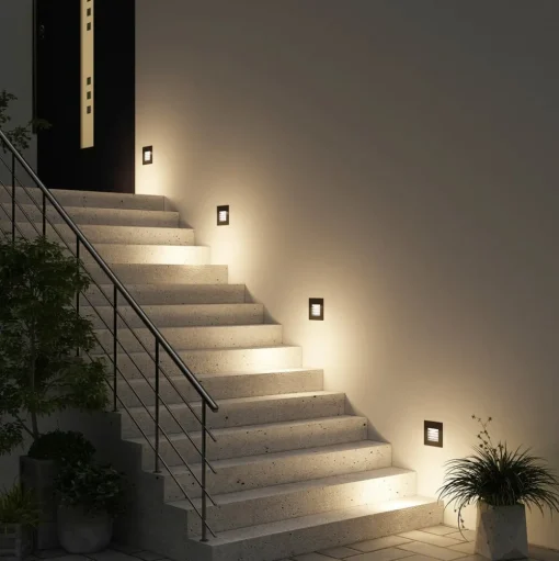 Arcchio Makio wand inbouwlamp, zwart, G9, IP65