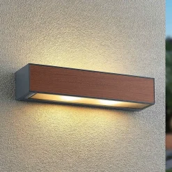 Arcchio Miraz wandlamp, E27, houtlook