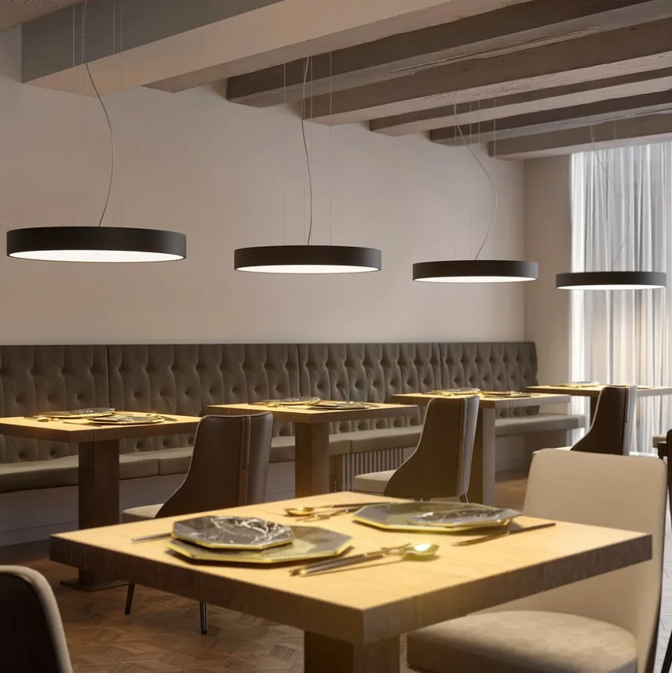 Arcchio Noabelle LED hanglamp, zwart, 80 cm