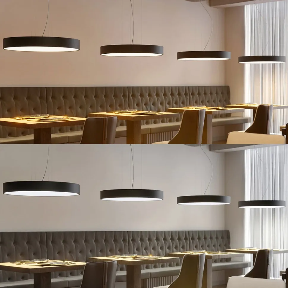 Arcchio Noabelle LED hanglamp, zwart, 80 cm