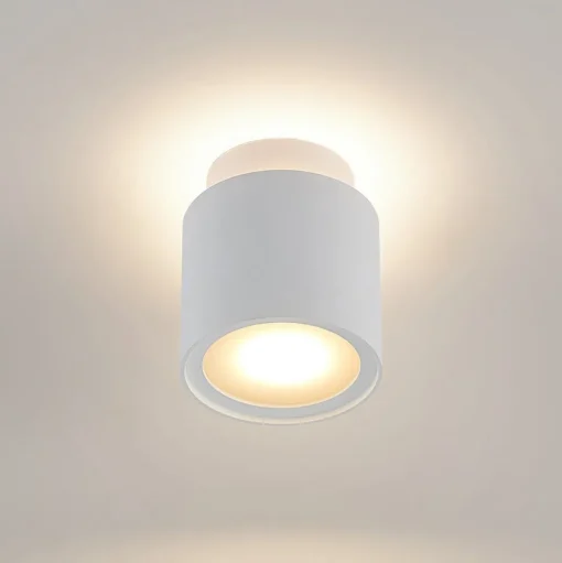 Arcchio plafondlamp Walisa, Ø 10 cm, wit, diffuser, GU10