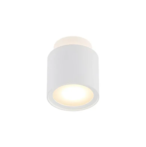 Arcchio plafondlamp Walisa, Ø 10 cm, wit, diffuser, GU10