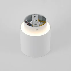 Arcchio plafondlamp Walisa, Ø 10 cm, wit, metaal, GU10
