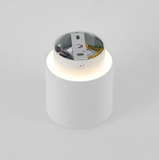 Arcchio plafondlamp Walisa, Ø 10 cm, wit, metaal, GU10