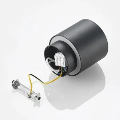 Arcchio plafondlamp Walisa, Ø 10 cm, zwart, diffuser, GU10