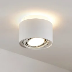 Arcchio plafondlamp Walisa, Ø 15 cm, wit, metaal, GU10