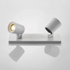 Arcchio plafondspot Iavo, 30 cm, wit, 2-lamps, metaal