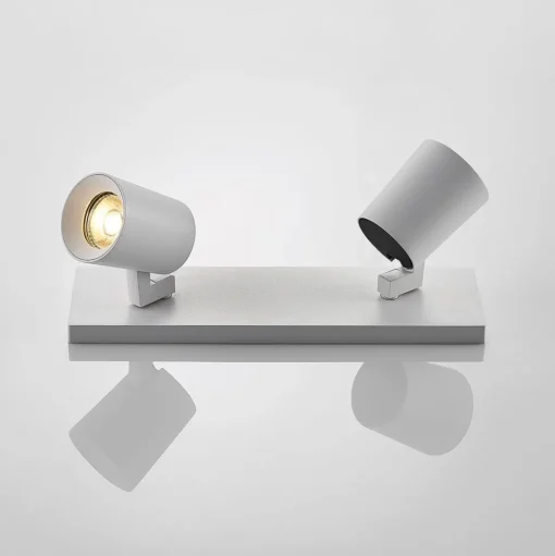 Arcchio plafondspot Iavo, 30 cm, wit, 2-lamps, metaal
