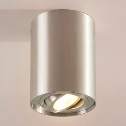 Arcchio plafondspot Jolina, rond, grijs, 13 cm, metaal