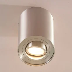 Arcchio plafondspot Jolina, rond, grijs, 13 cm, metaal