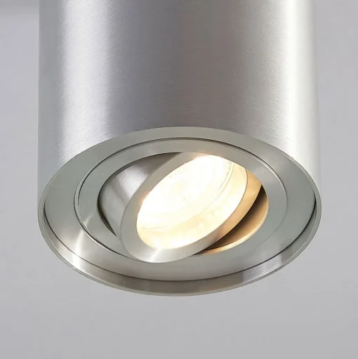 Arcchio plafondspot Jolina, rond, grijs, 13 cm, metaal