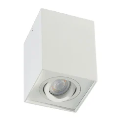 Arcchio plafondspot Jolina, hoekig, wit, 13cm, metaal