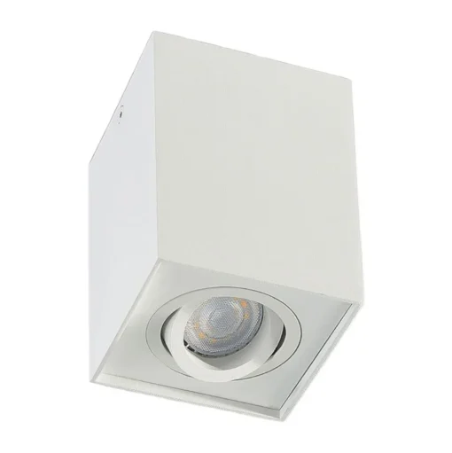 Arcchio plafondspot Jolina, hoekig, wit, 13cm, metaal
