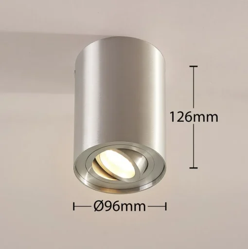 Arcchio plafondspot Jolina, rond, set van 2, aluminium