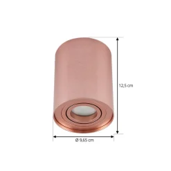Arcchio plafondspot Jolina, rond, koper, 13 cm, metaal