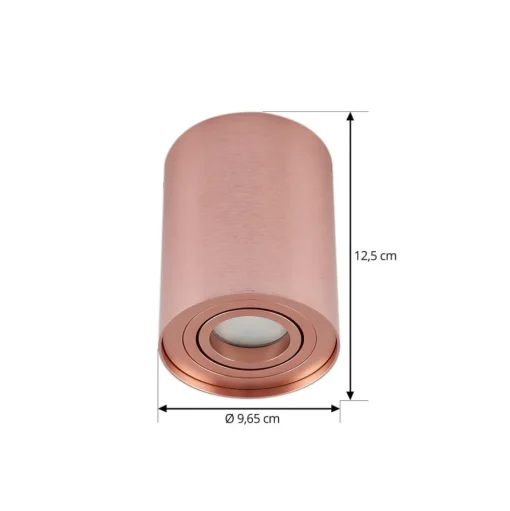 Arcchio plafondspot Jolina, rond, koper, 13 cm, metaal