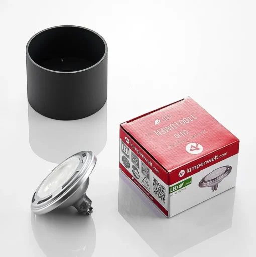 Arcchio plafondspot Mabel, Ø 12 cm, grijs, metaal, GU10