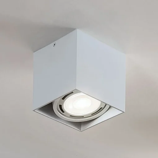 Arcchio plafondspot Mabel, 13 cm x 13 cm, wit, GU10