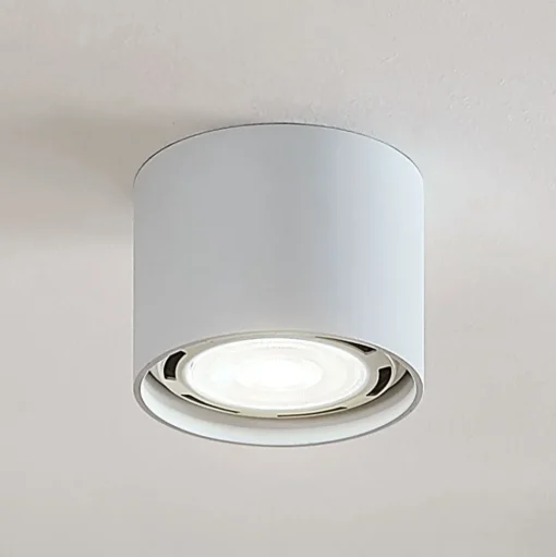 Arcchio plafondspot Mabel, Ø 12 cm, wit, metaal, GU10