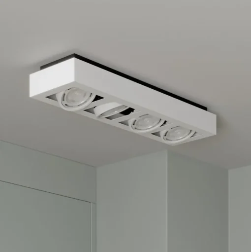 Arcchio plafondspot Ronka, 65 cm, 4-lamps, wit, GU10