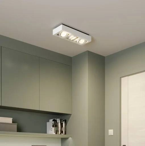 Arcchio plafondspot Ronka, 50 cm, 3-lamps, wit, GU10