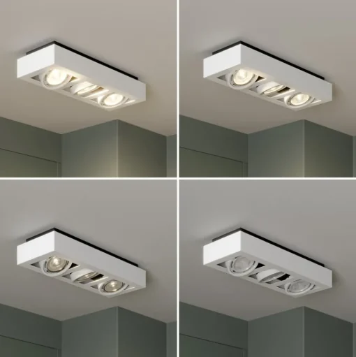 Arcchio plafondspot Ronka, 50 cm, 3-lamps, wit, GU10