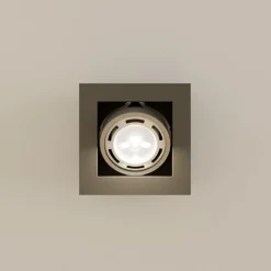 Arcchio plafondspot Ronka, grijs, 19 cm x 19 cm, GU10